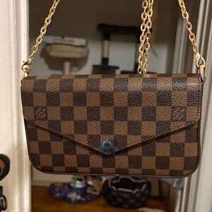 💎SALE Louis Vuitton Damier Ebene Felicie Pochette💎